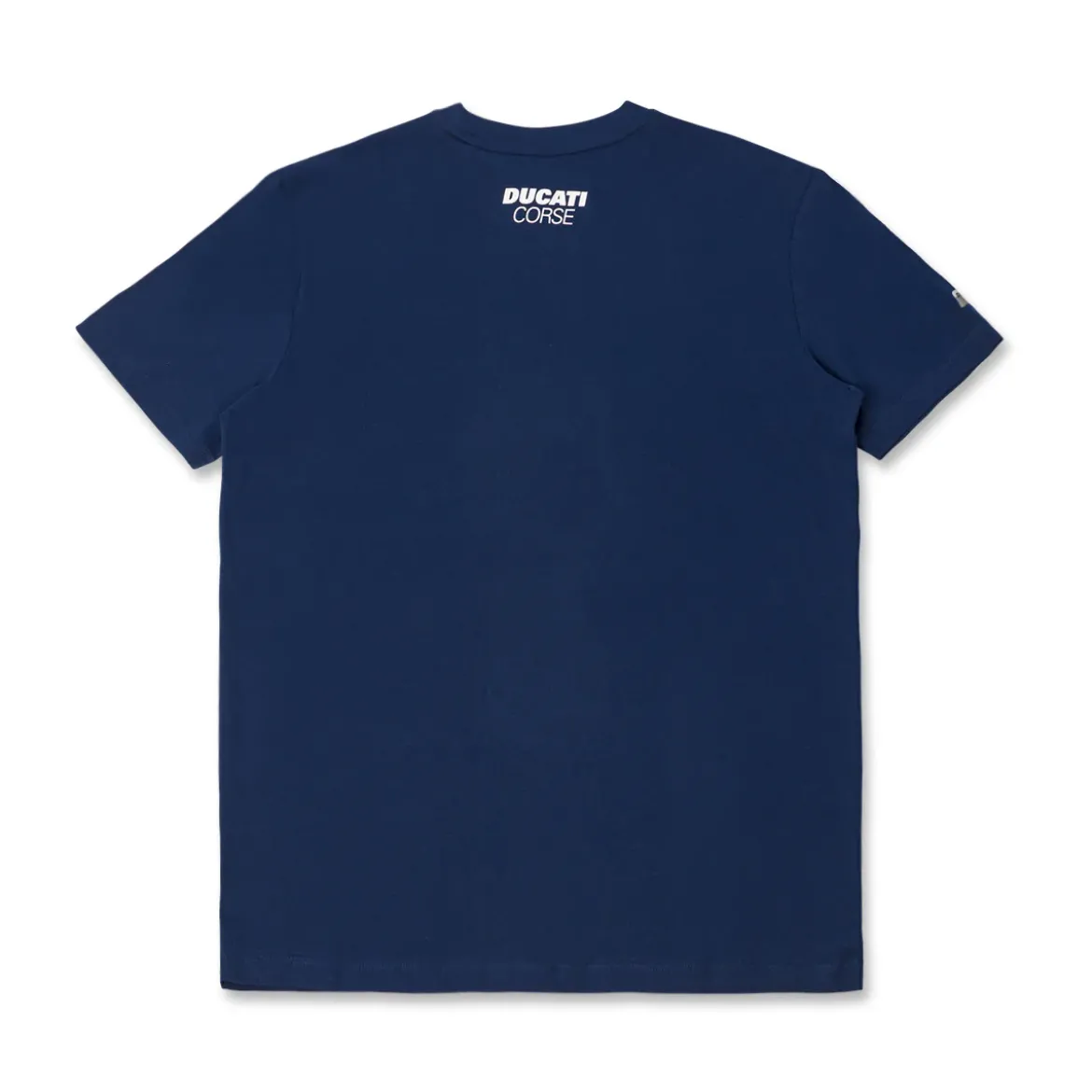 T-shirt Uomo blu con maxi logo frontale Ducati Corse