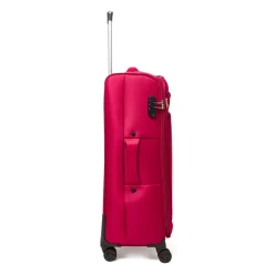 Valigia da stiva rossa Romeo Gigli Milano 4 ruote spinner in tessuto