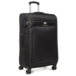 Valigia grande da stiva nera Romeo Gigli Milano con ruote spinner