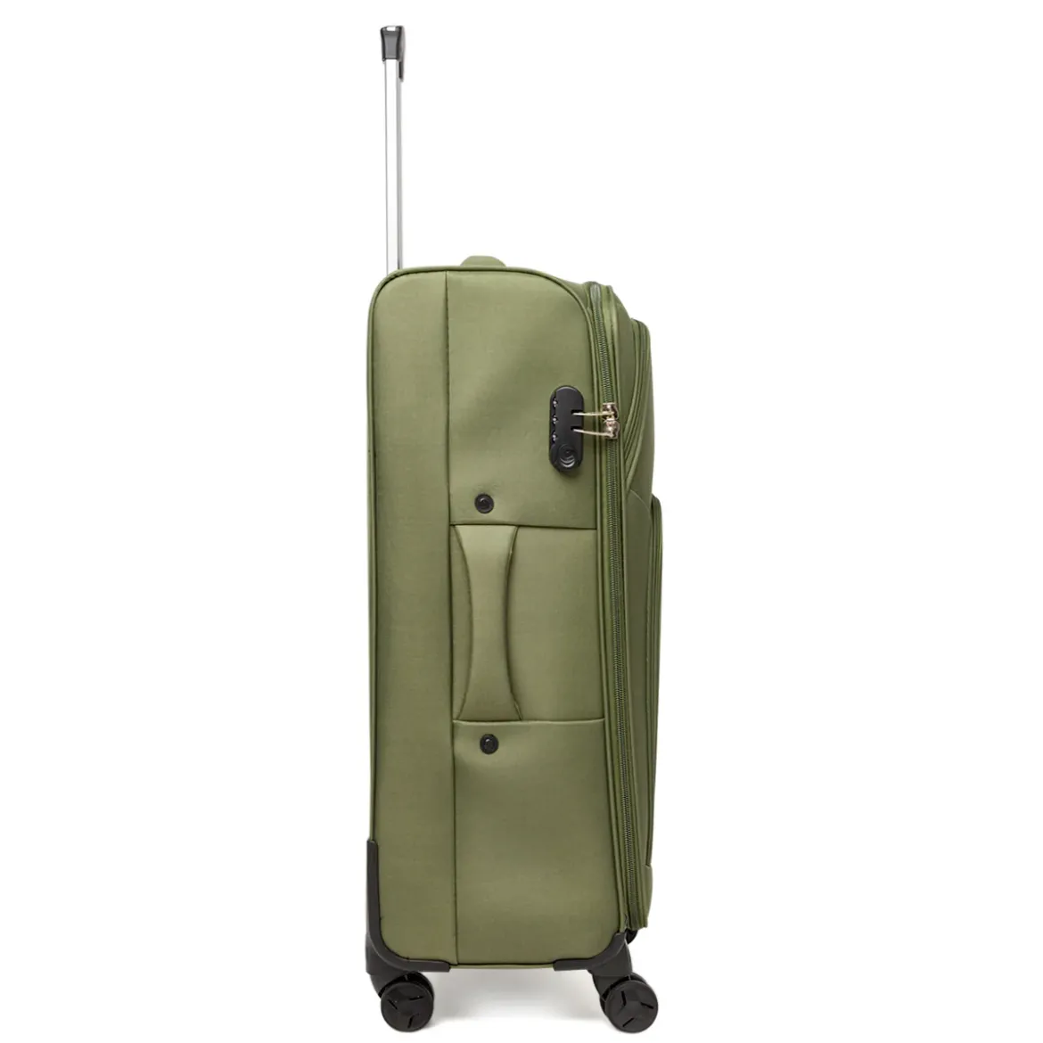 Valigia grande trolley da stiva verde Romeo Gigli Milano in tessuto