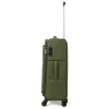 Valigia media verde militare in tessuto Romeo Gigli Milano