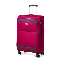 Valigia trolley media rossa con 4 ruote pivotanti Romeo Gigli Milano