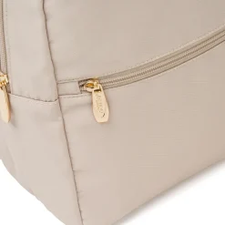 Zaino da Donna Beige in tessuto tecnico con zip oro Dimensione Danza