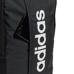 Zaino nero con tasca e logo frontale adidas