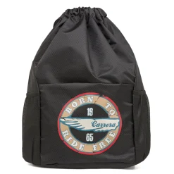 Zaino Sacca Nero Uomo con logo vintage e tasce laterali Carrera Jeans