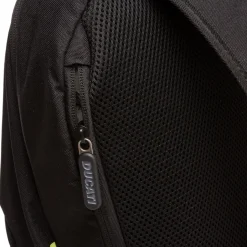 Zaino sportivo nero con dettagli giallo fluo e logo Ducati Corse