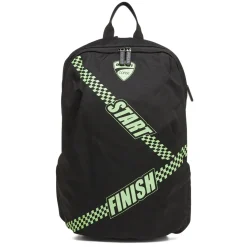 Zaino sportivo nero con dettagli verde fluo e logo Ducati Corse
