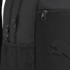 Zaino sportivo nero con logo in rilievo e chiusura zip Puma